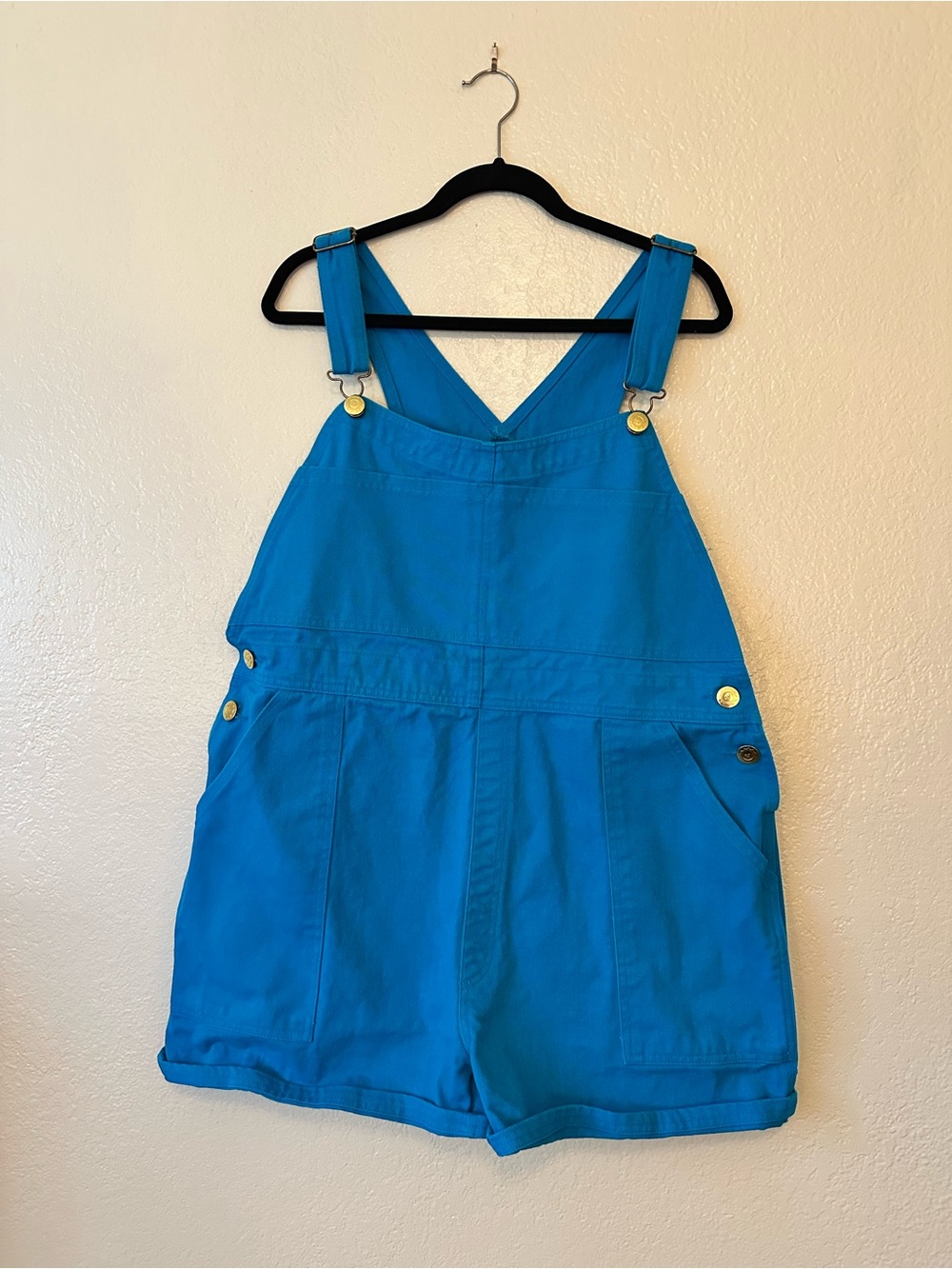 Big Bud Press Bright Blue Overalls Shortalls Romper